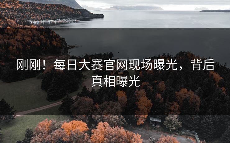 刚刚！每日大赛官网现场曝光，背后真相曝光