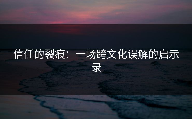 信任的裂痕：一场跨文化误解的启示录
